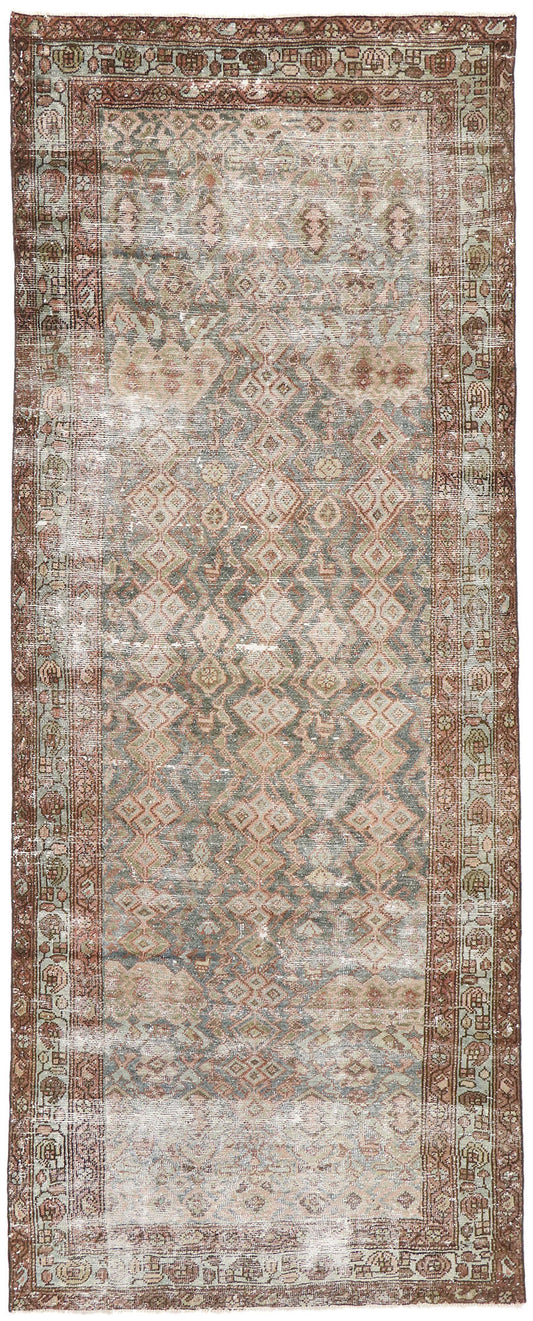 4 x 11 Antique Persian Hamadan Rug 60823