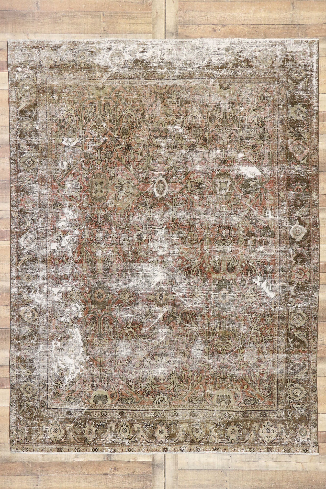 7 x 10 Antique Persian Mahal Rug 60829