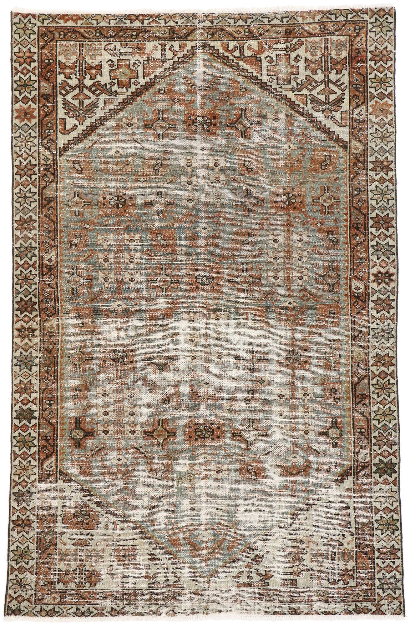 4 x 6 Antique Persian Hamadan Rug 60830