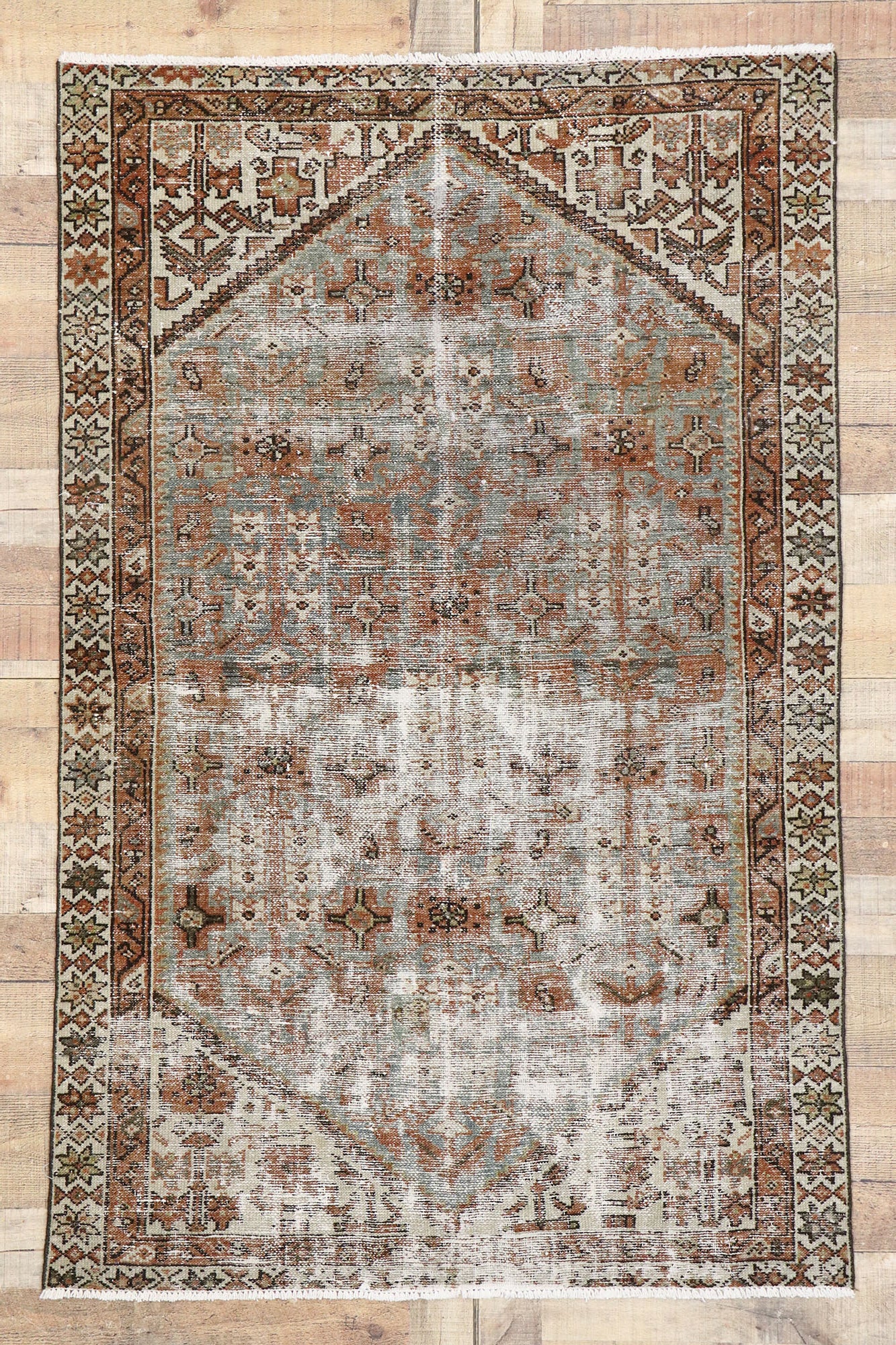 4 x 6 Antique Persian Hamadan Rug 60830