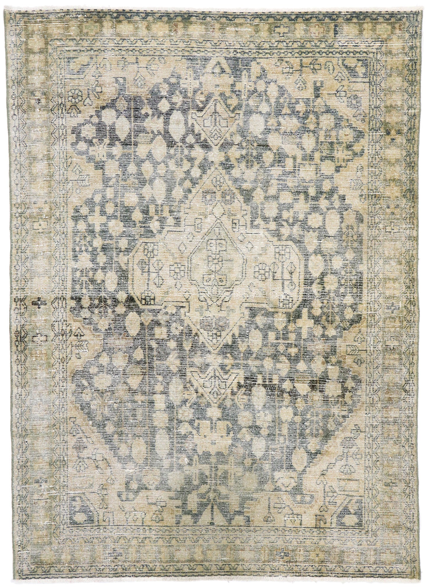 4 x 6 Antique Persian Mahal Rug 60838