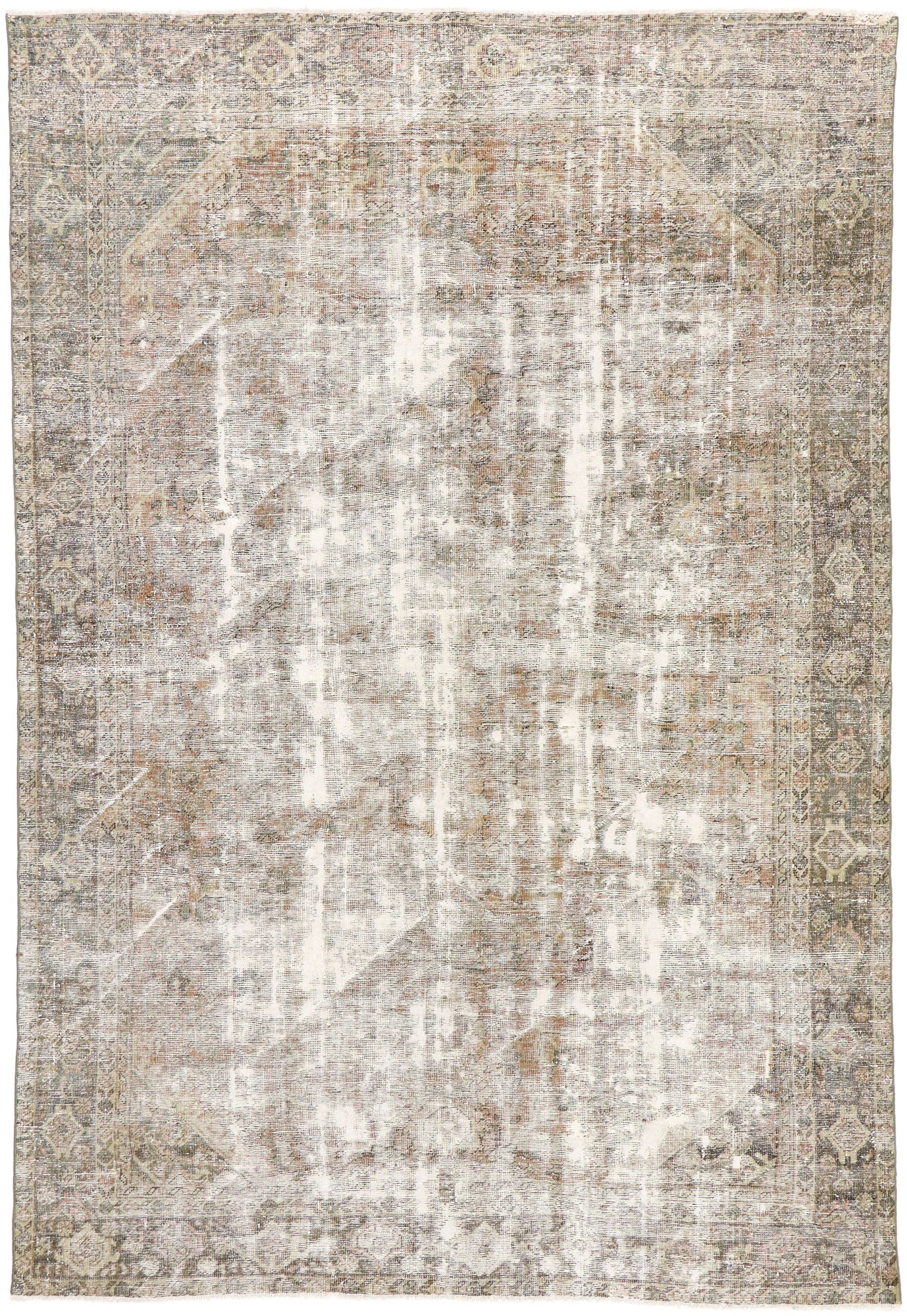 7 x 10 Antique Persian Mahal Rug 60845