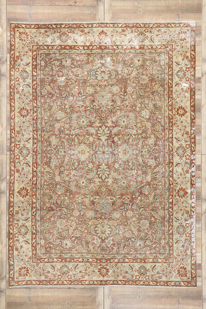 8 x 11 Antique Persian Tabriz Rug 60846