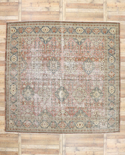 11 x 11 Antique Persian Tabriz Rug 60847