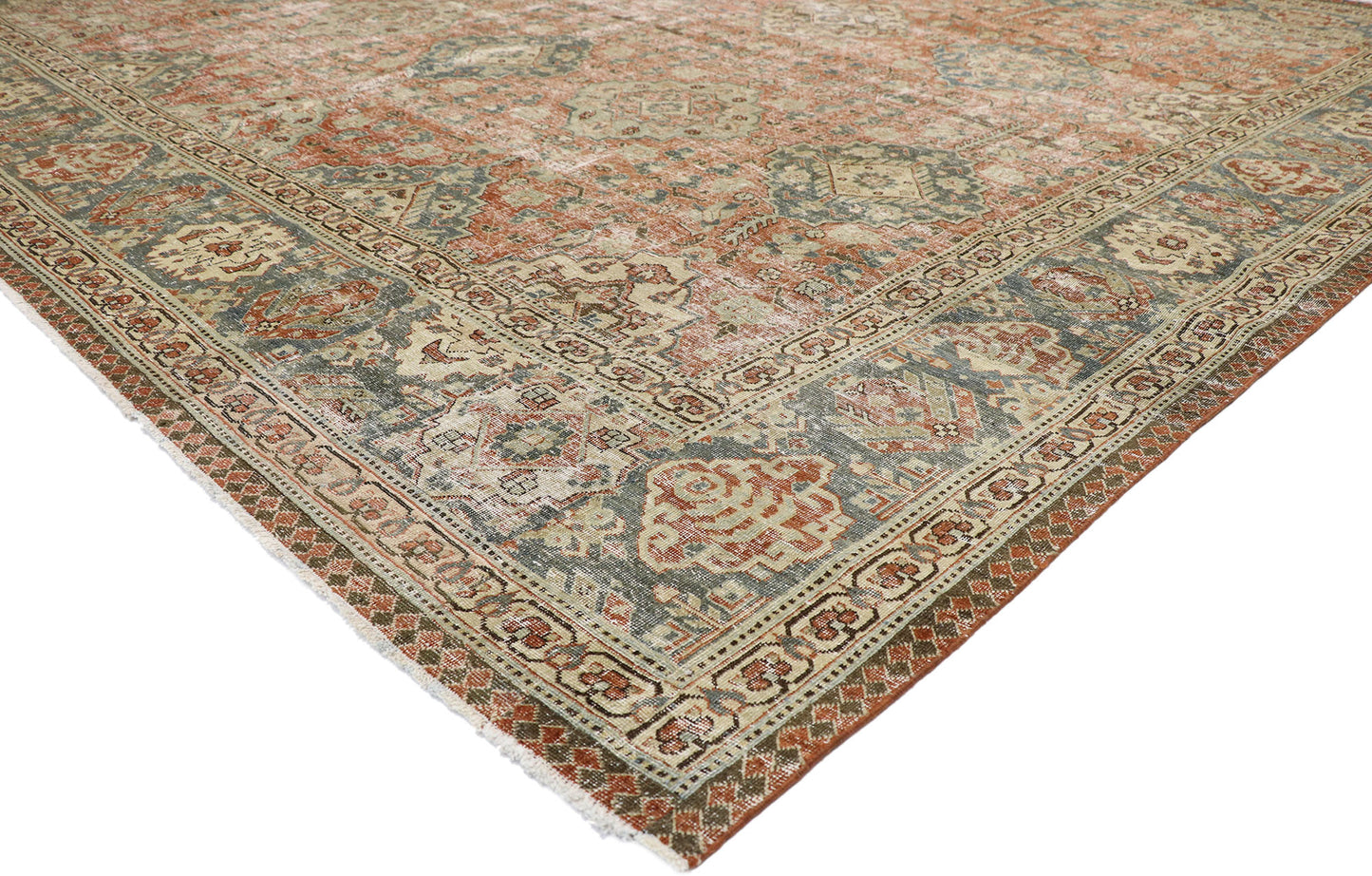 11 x 11 Antique Persian Tabriz Rug 60847