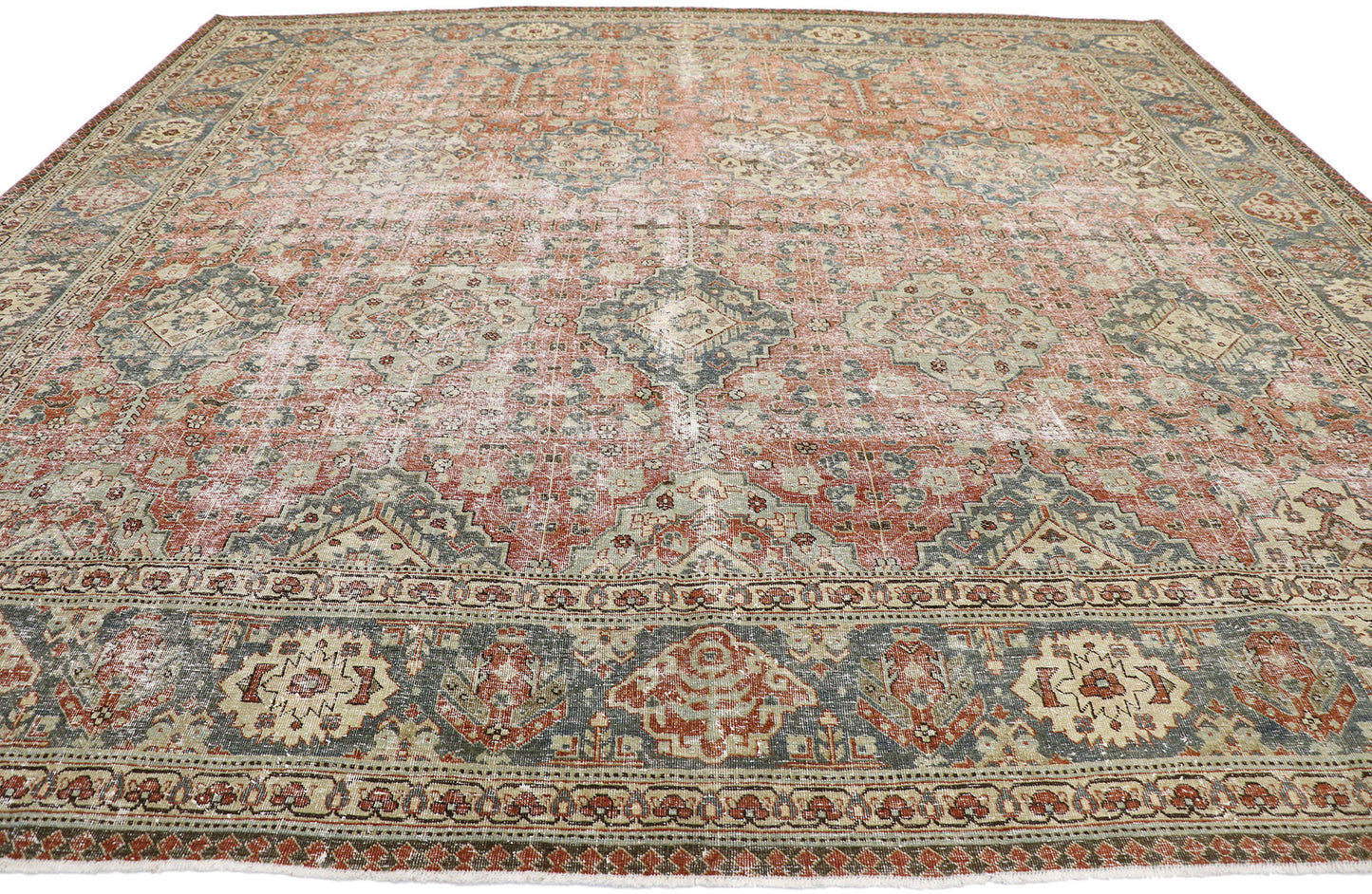 11 x 11 Antique Persian Tabriz Rug 60847