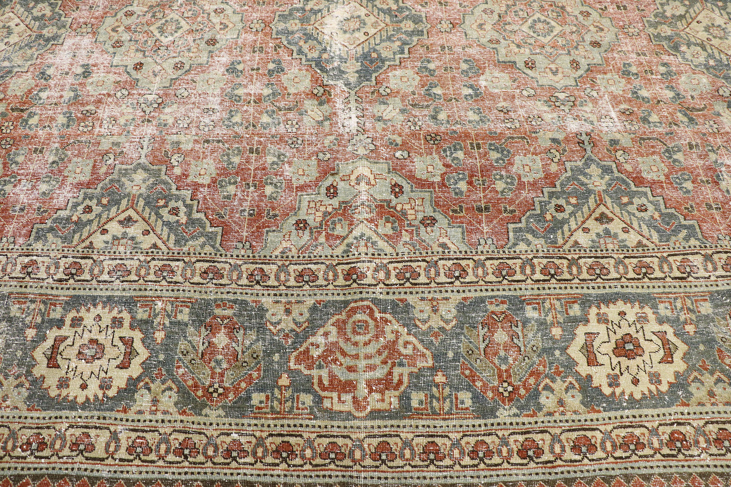 11 x 11 Antique Persian Tabriz Rug 60847