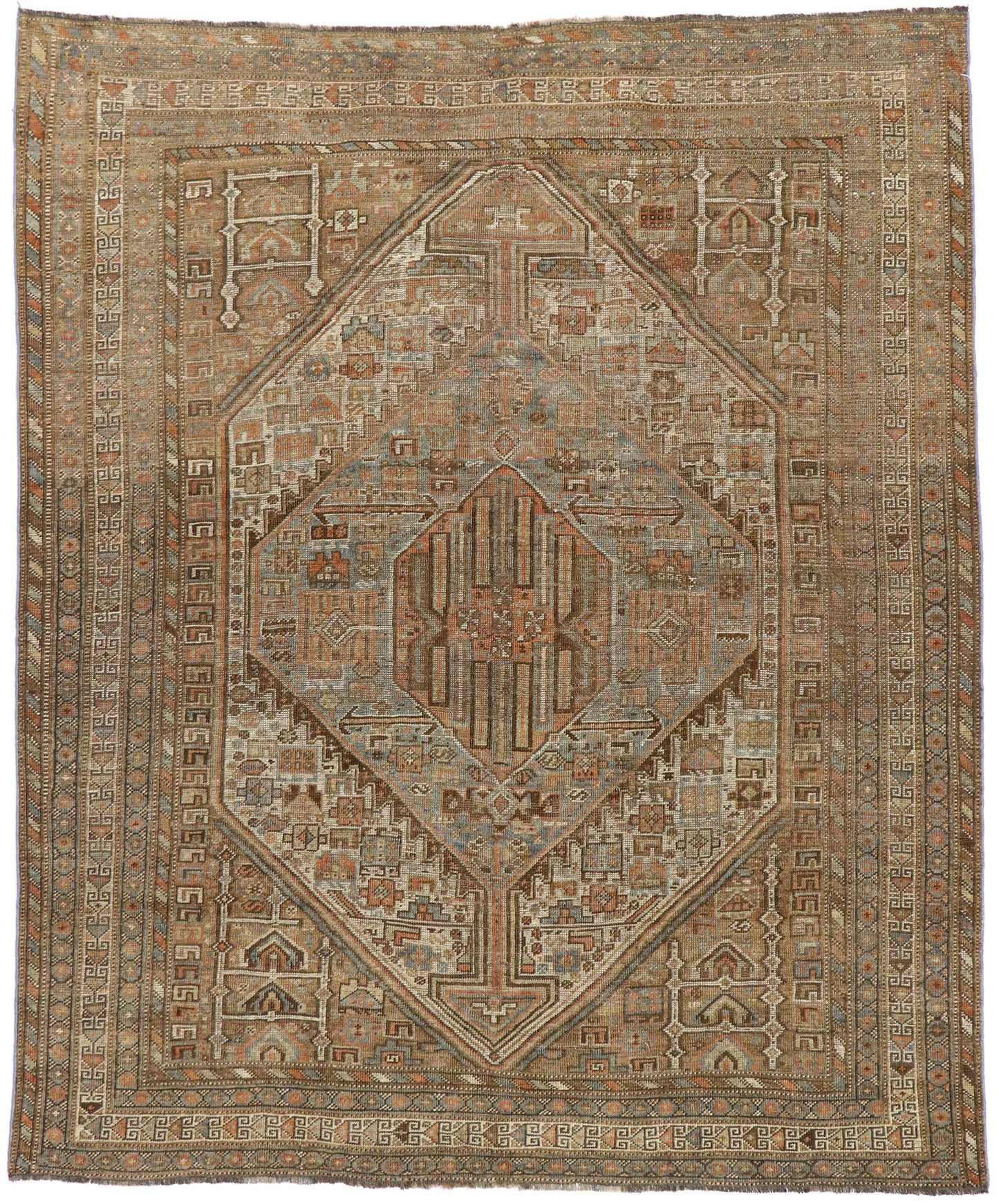 5 x 6 Antique Persian Shiraz Rug 60849