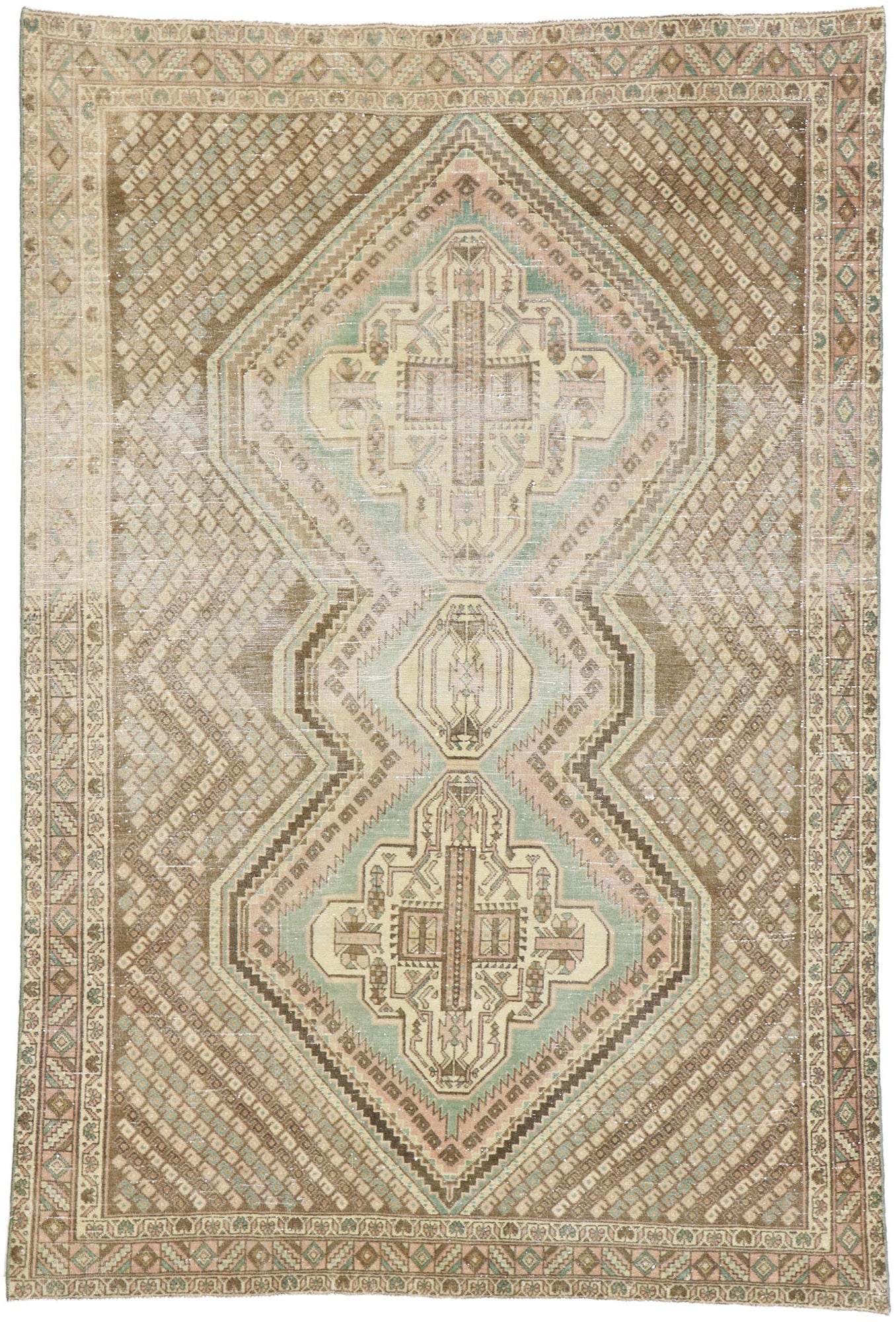 4 x 6 Antique Persian Afshar Rug 60852