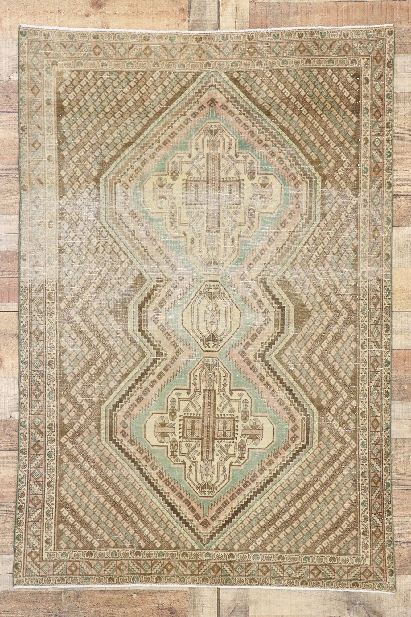 4 x 6 Antique Persian Afshar Rug 60852