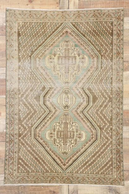 4 x 6 Antique Persian Afshar Rug 60852
