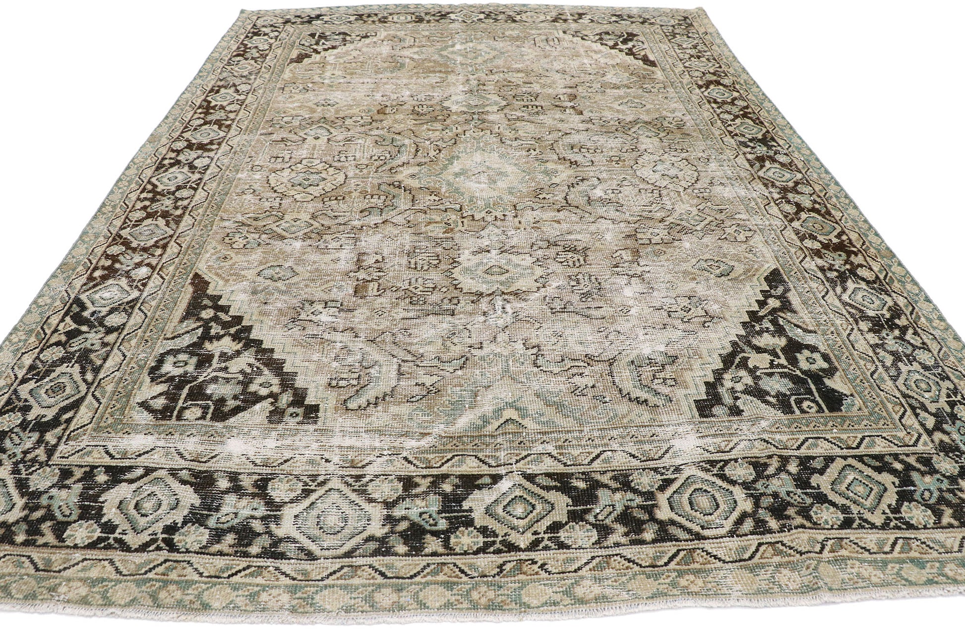 7 x 11 Antique Persian Mahal Rug 60855