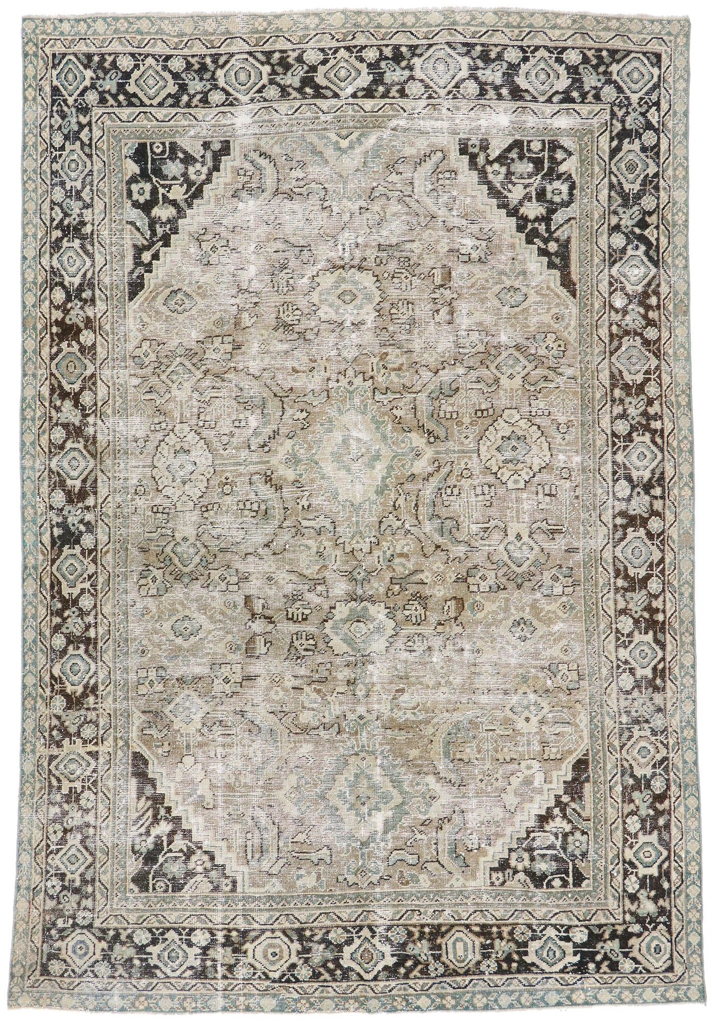 7 x 11 Antique Persian Mahal Rug 60855