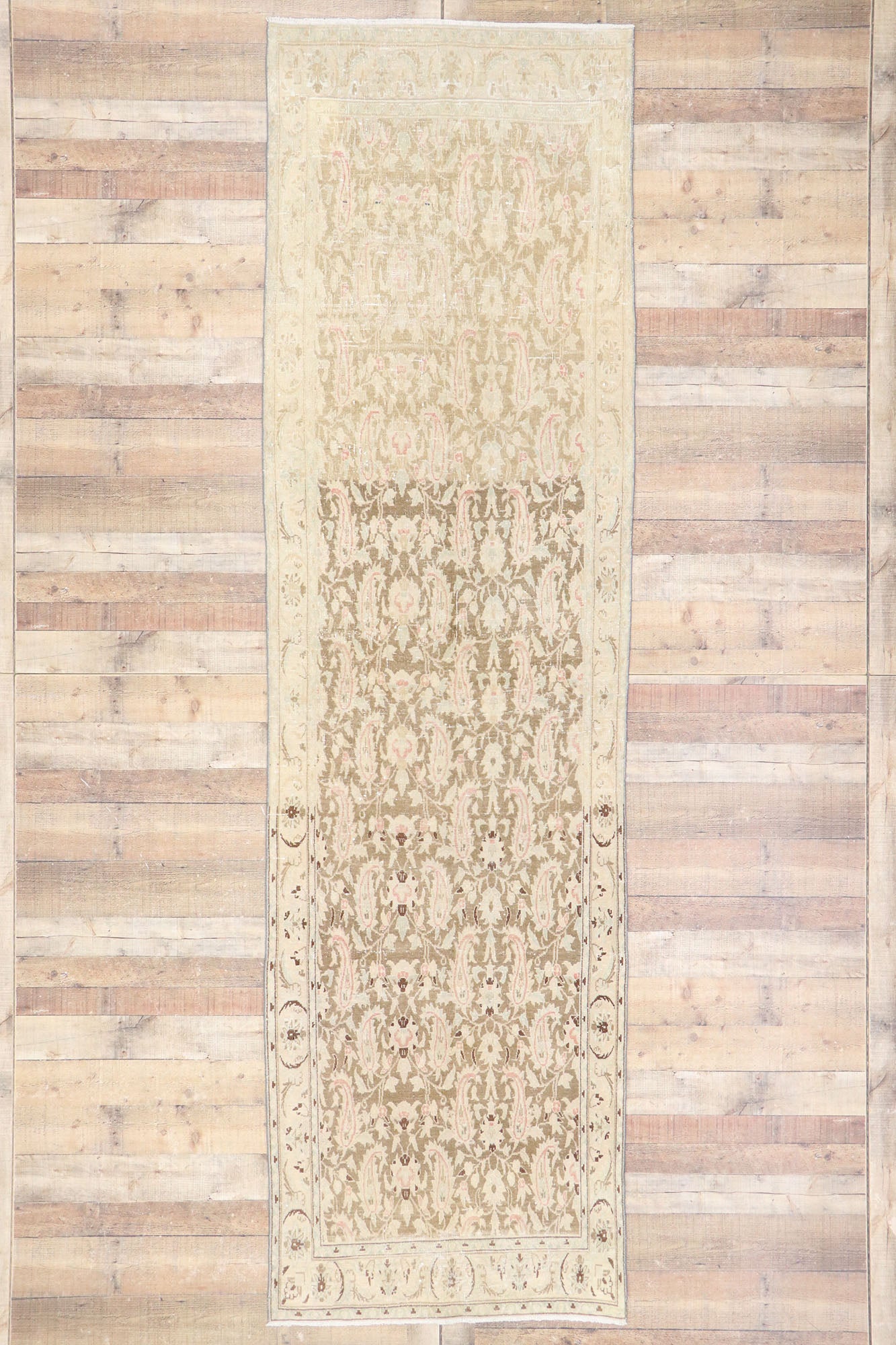 3 x 12 Antique Persian Tabriz Runner 60857