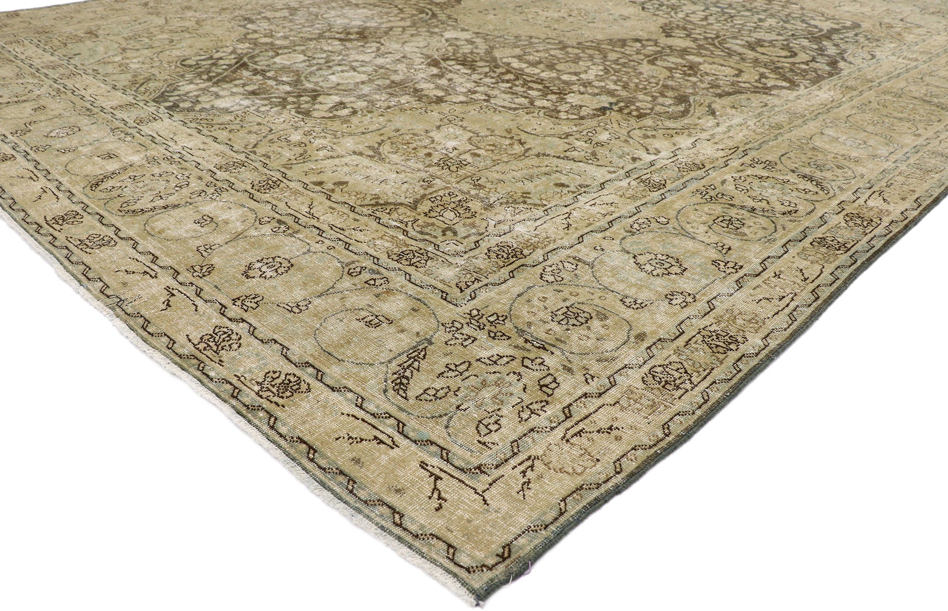 11 x 14 Antique Persian Tabriz Rug 60859