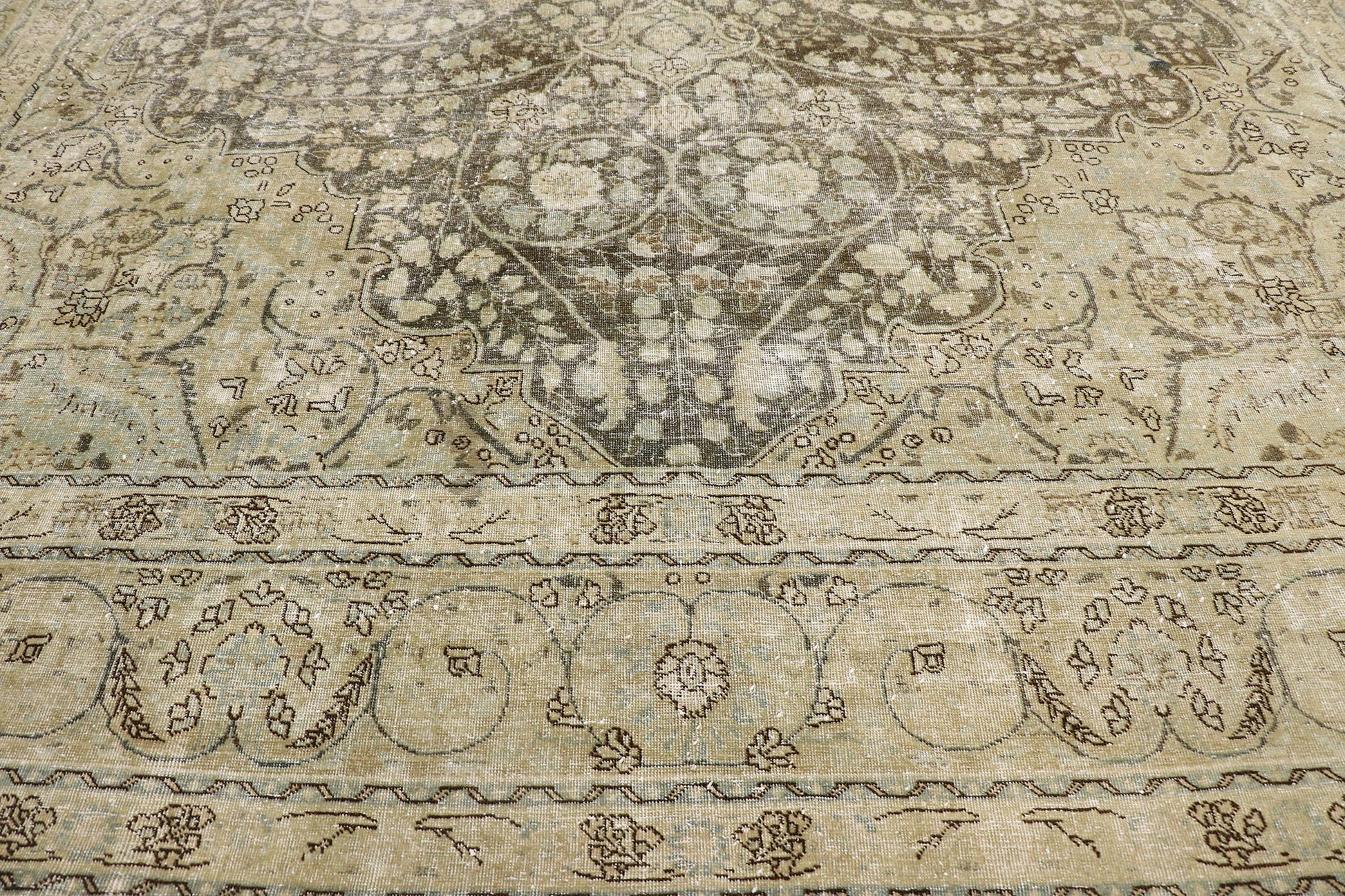 11 x 14 Antique Persian Tabriz Rug 60859