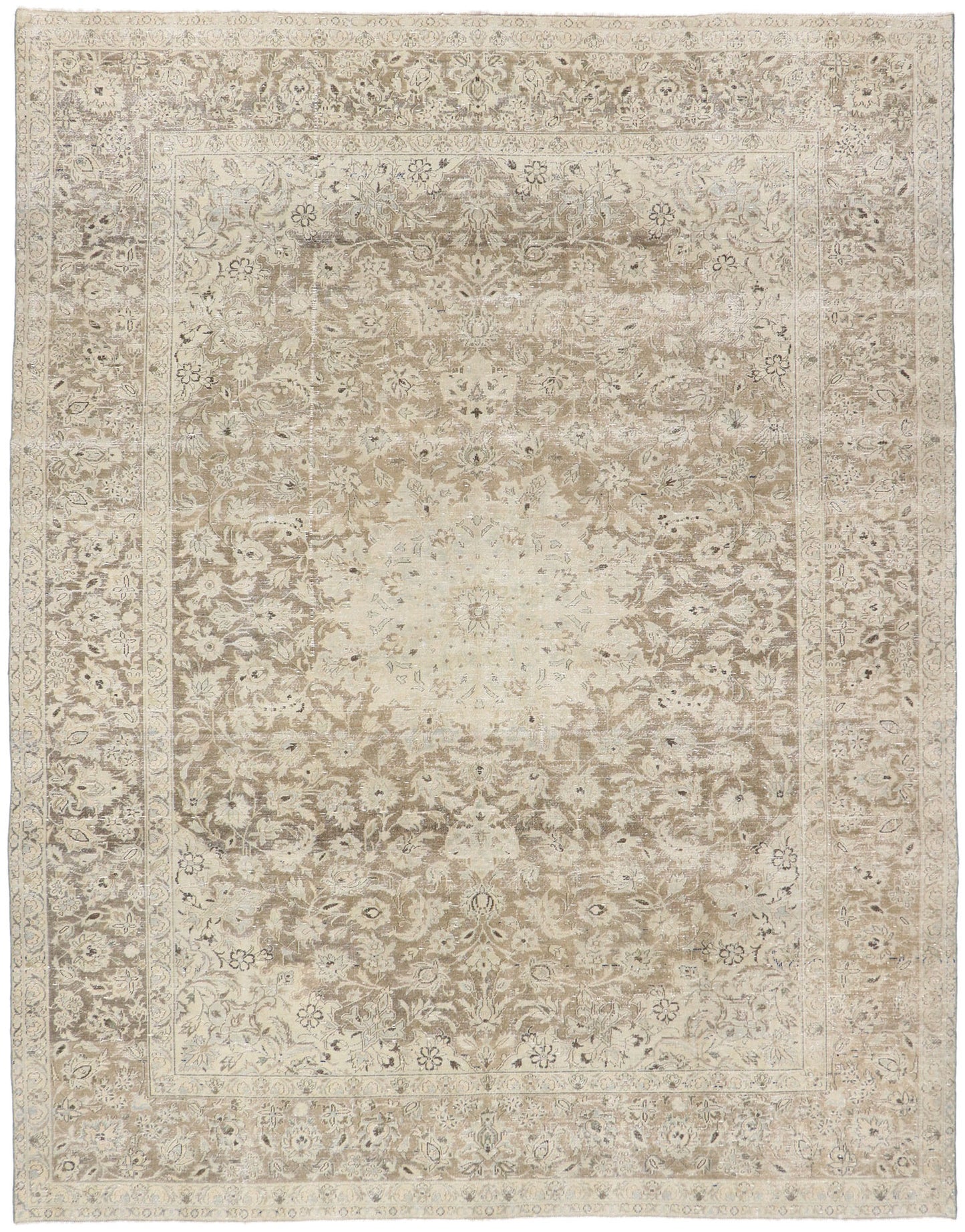 10 x 12 Antique Persian Tabriz Rug 60863