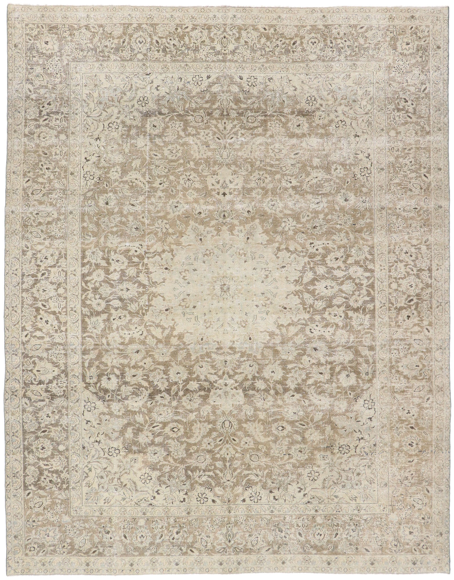 10 x 12 Antique Persian Tabriz Rug 60863