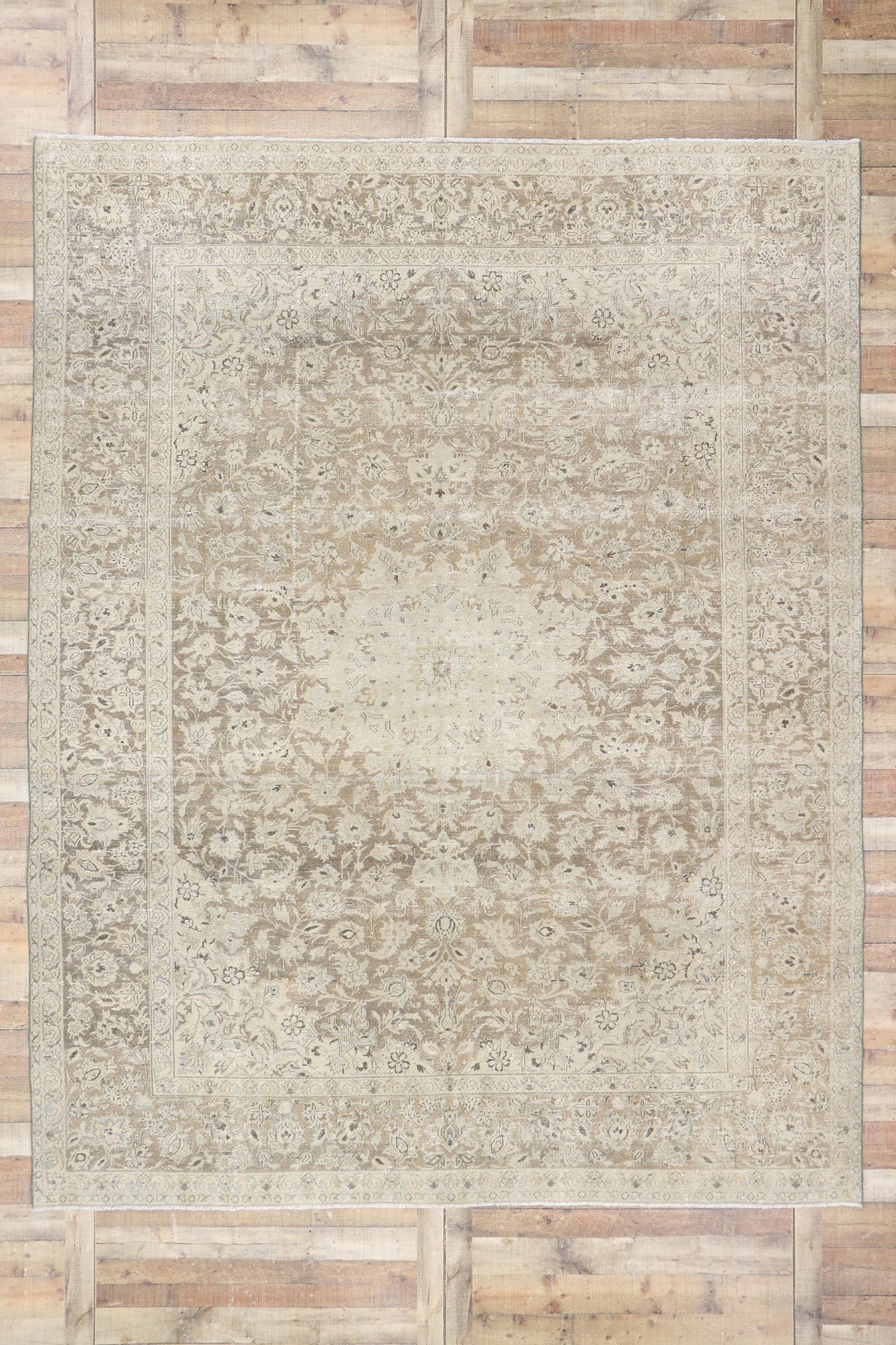 10 x 12 Antique Persian Tabriz Rug 60863