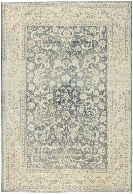 9 x 14 Antique Persian Tabriz Rug 60872