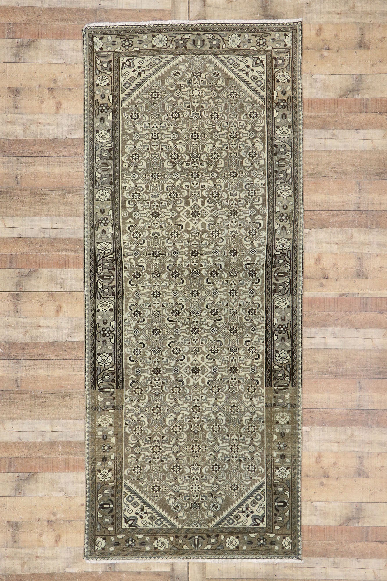 4 x 9 Antique Persian Mahal Runner 60878