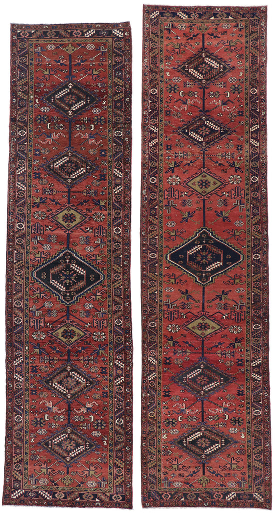 4 x 14 Vintage Persian Heriz Rug 60883