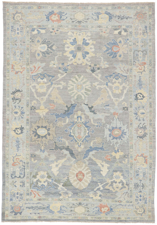 8 x 12 Modern Gray Persian Sultanabad Rug 60886