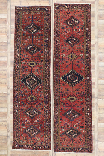 4 x 14 Vintage Persian Heriz Rug 60887