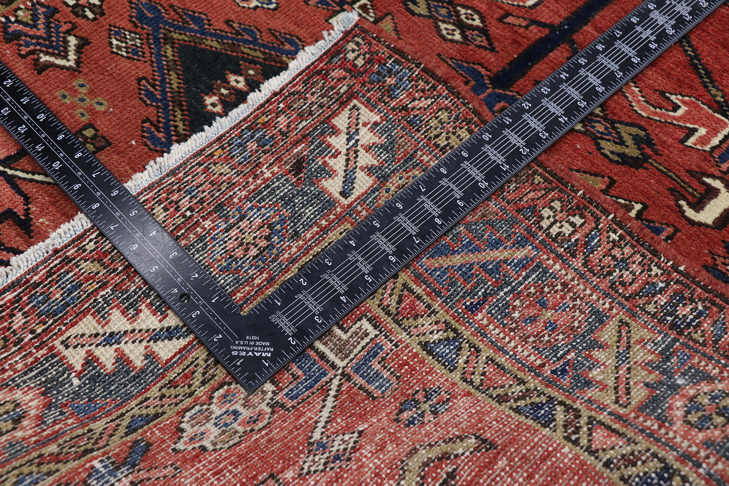 4 x 14 Vintage Persian Heriz Rug 60887