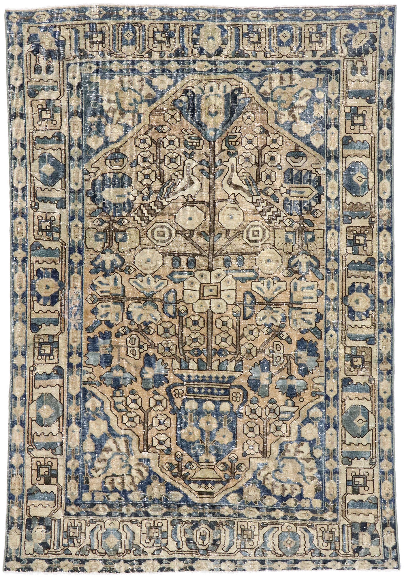5 x 7 Vintage Persian Bakhtiari Rug 60888