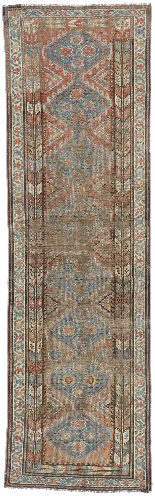 3 x 9 Antique Persian Shiraz Runner 60890