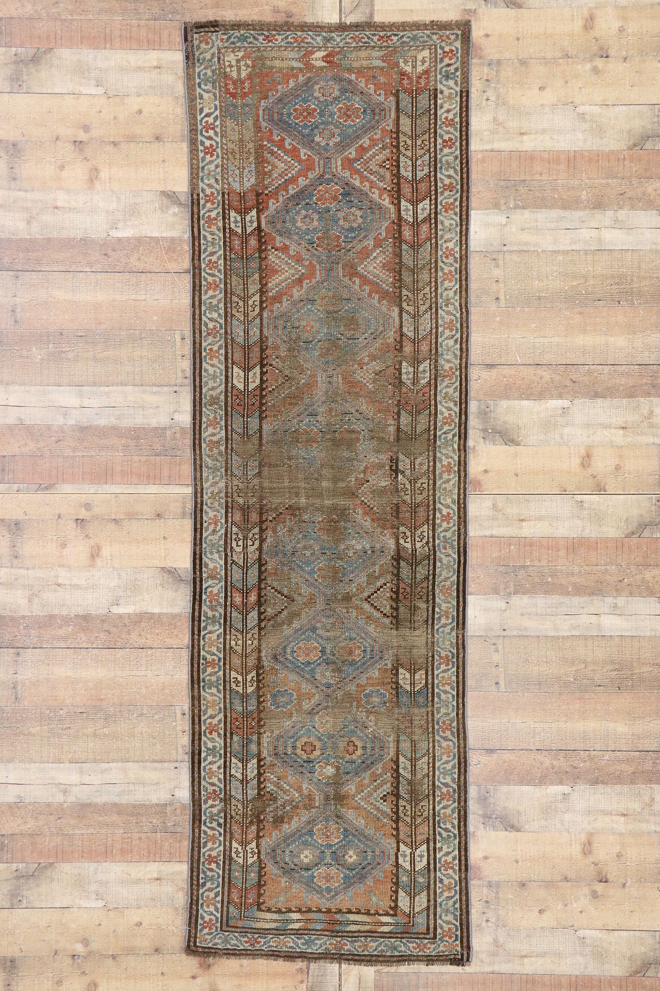 3 x 9 Antique Persian Shiraz Runner 60890