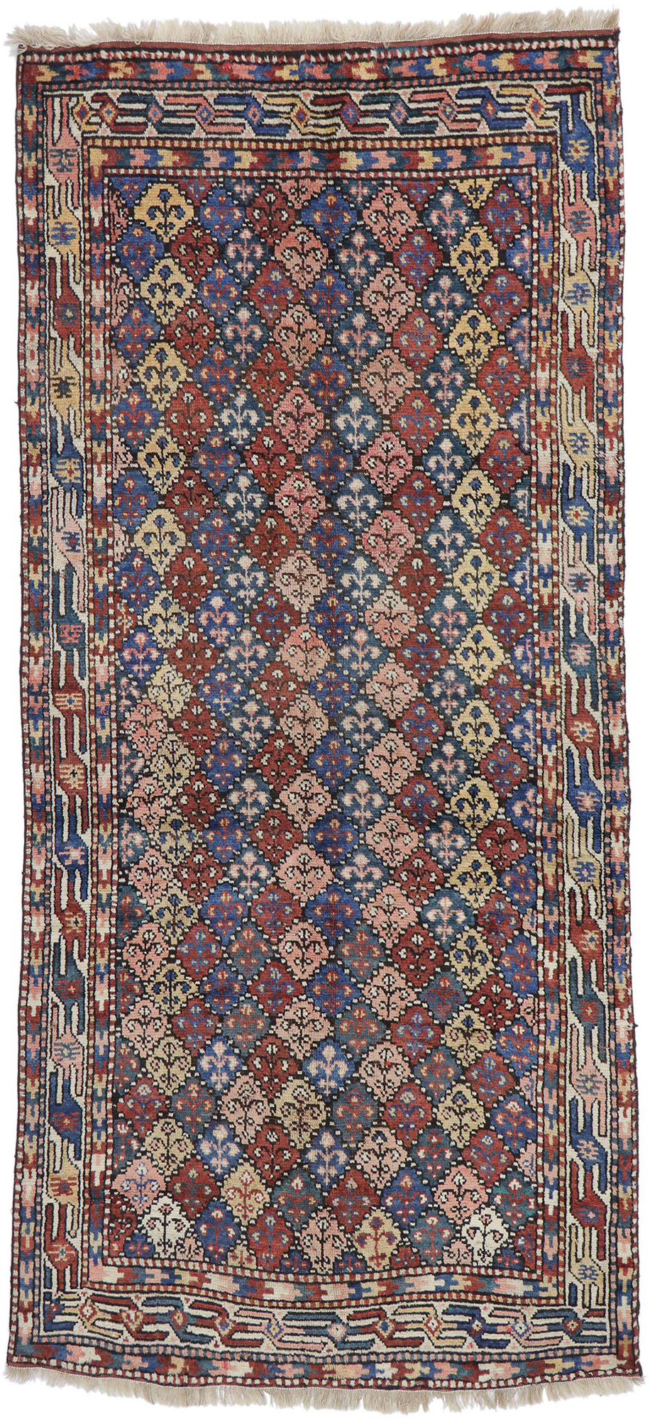 4 x 10 Antique Caucasian Azerbaijan Rug 60893