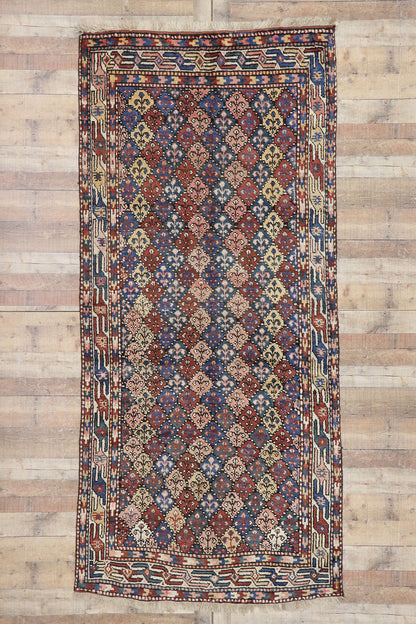 4 x 10 Antique Caucasian Azerbaijan Rug 60893