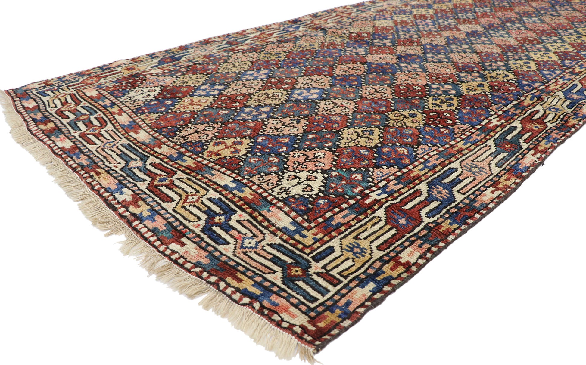 4 x 10 Antique Caucasian Azerbaijan Rug 60893