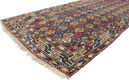 4 x 10 Antique Caucasian Azerbaijan Rug 60893