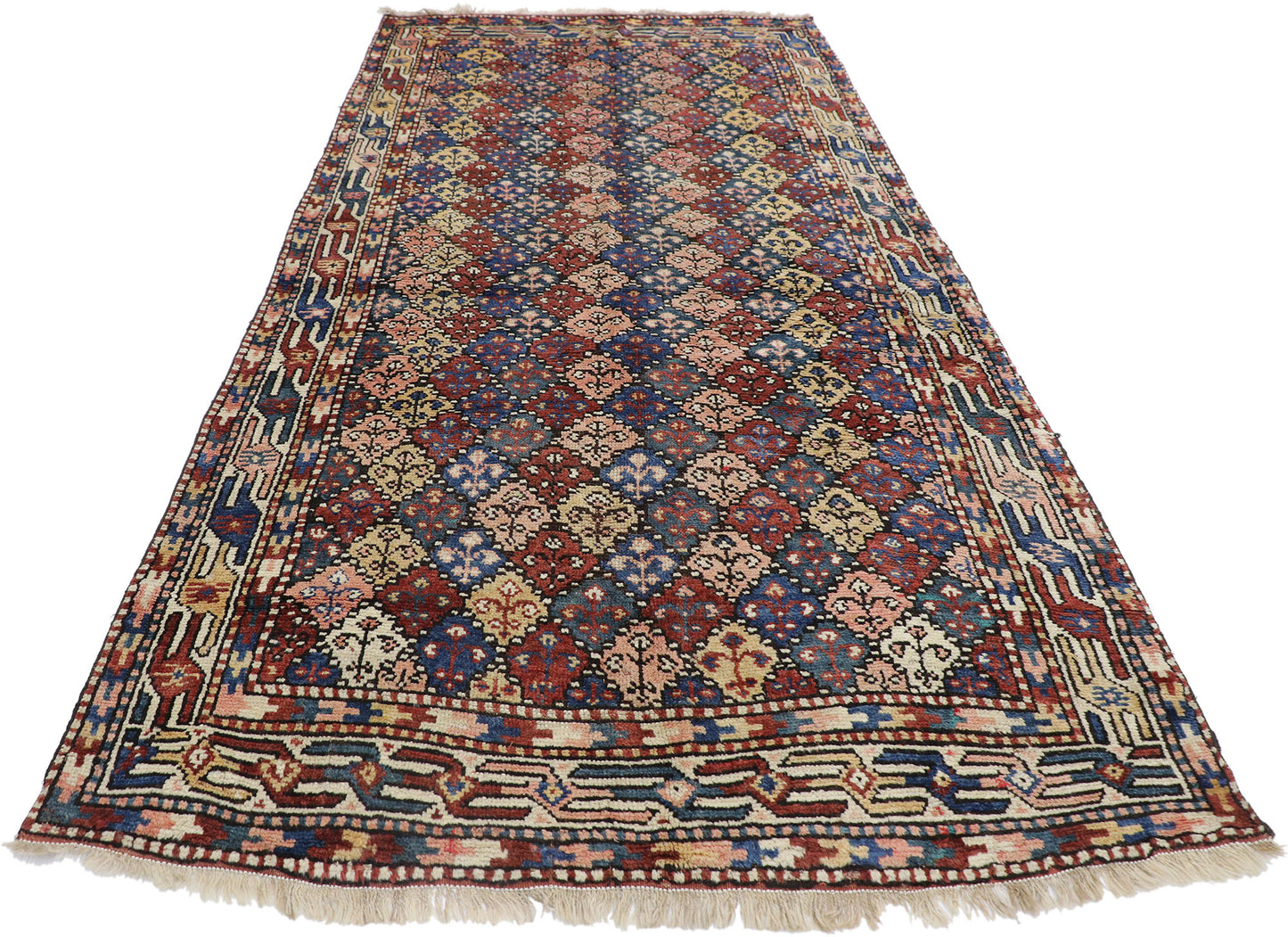 4 x 10 Antique Caucasian Azerbaijan Rug 60893
