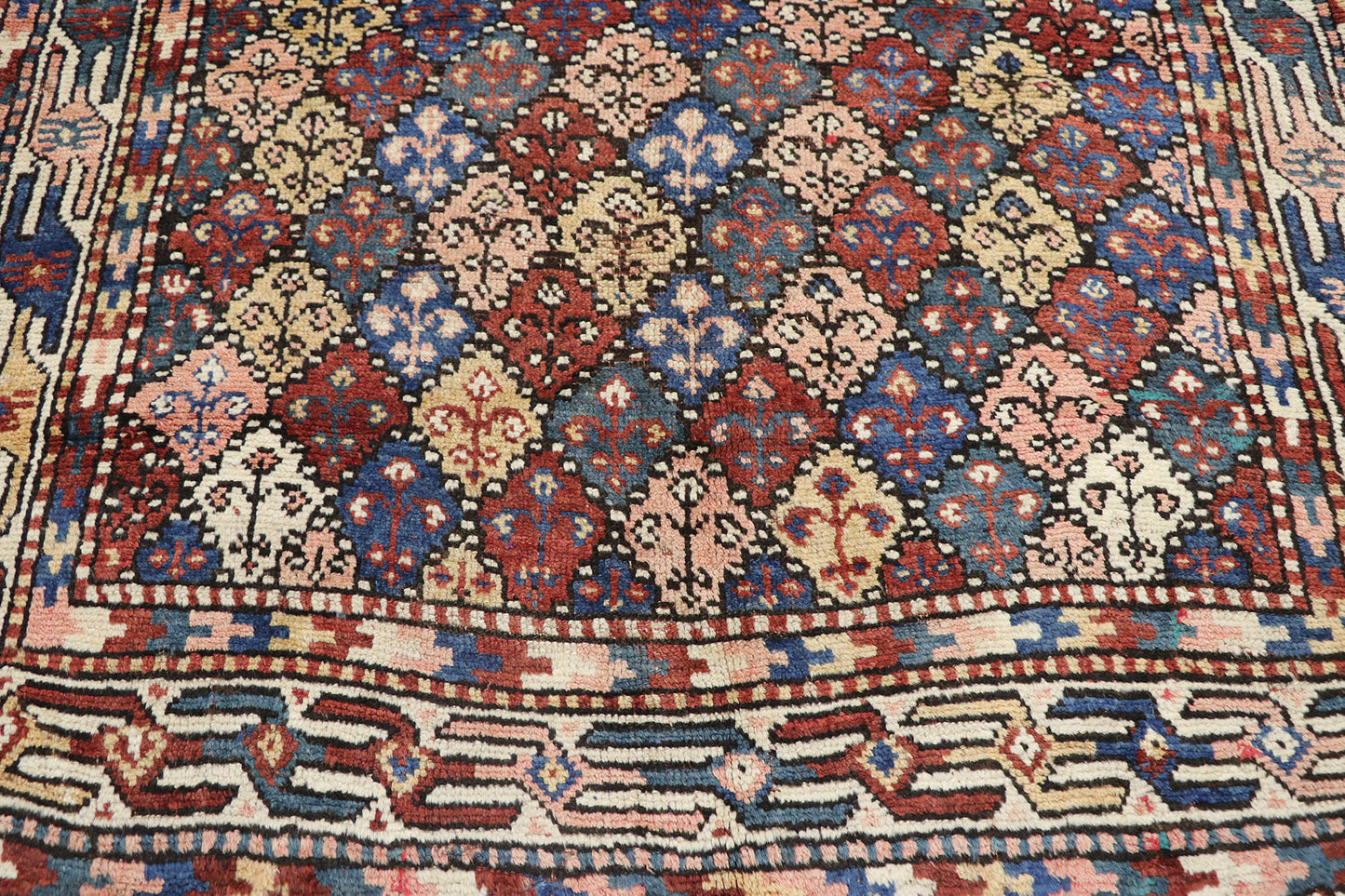 4 x 10 Antique Caucasian Azerbaijan Rug 60893
