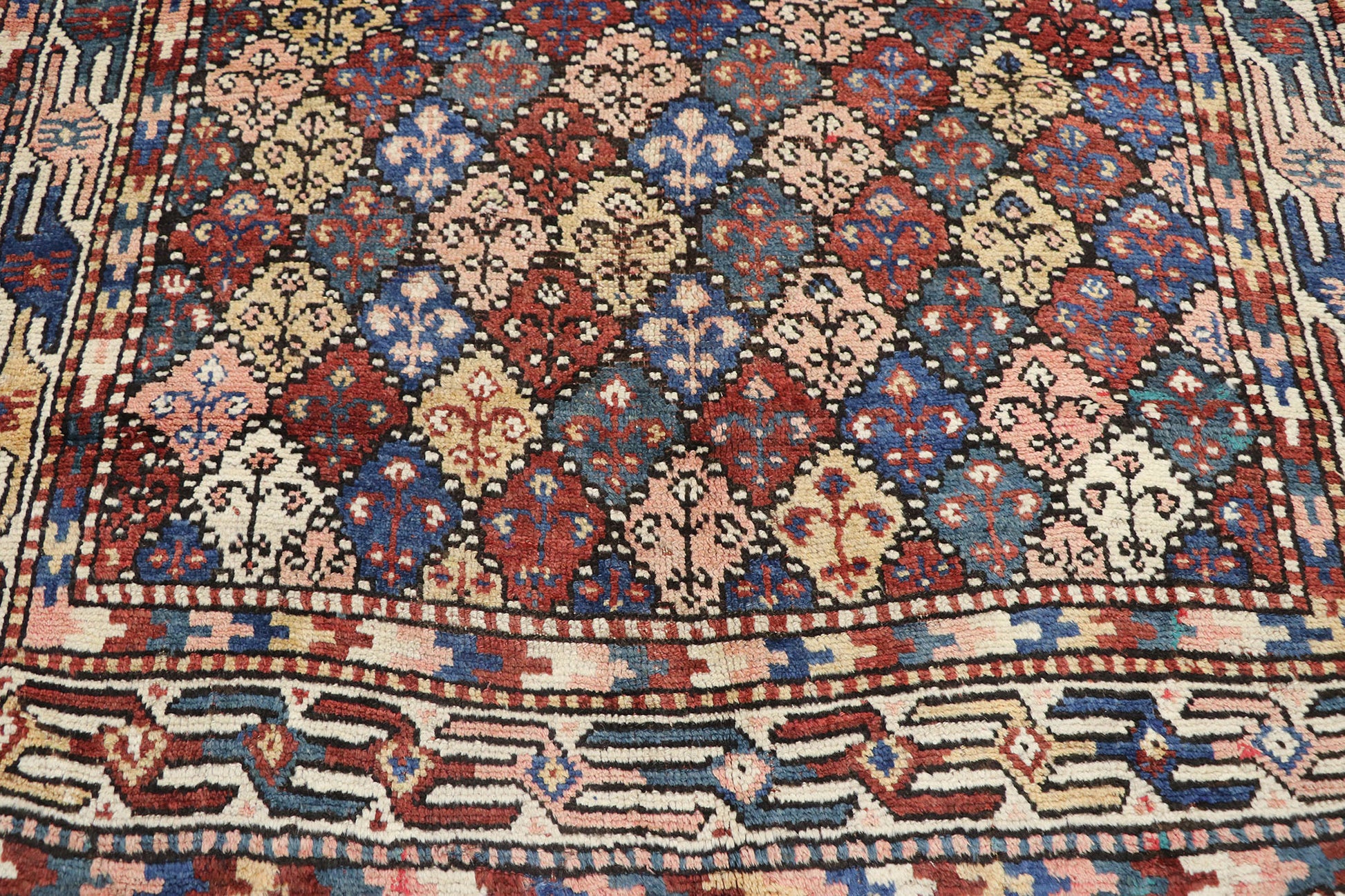 4 x 10 Antique Caucasian Azerbaijan Rug 60893
