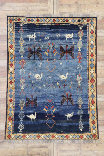 5 x 7 Vintage Persian Gabbeh Rug 60894