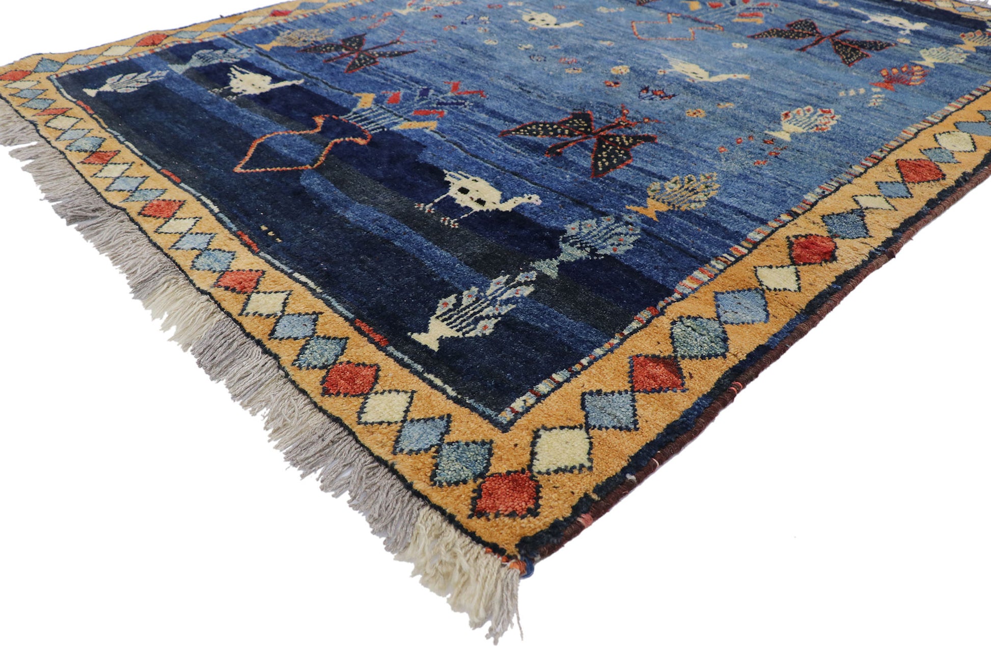 5 x 7 Vintage Persian Gabbeh Rug 60894