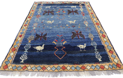 5 x 7 Vintage Persian Gabbeh Rug 60894