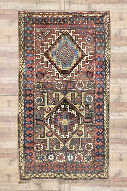 5 x 9 Antique Caucasian Azerbaijan Rug 60923