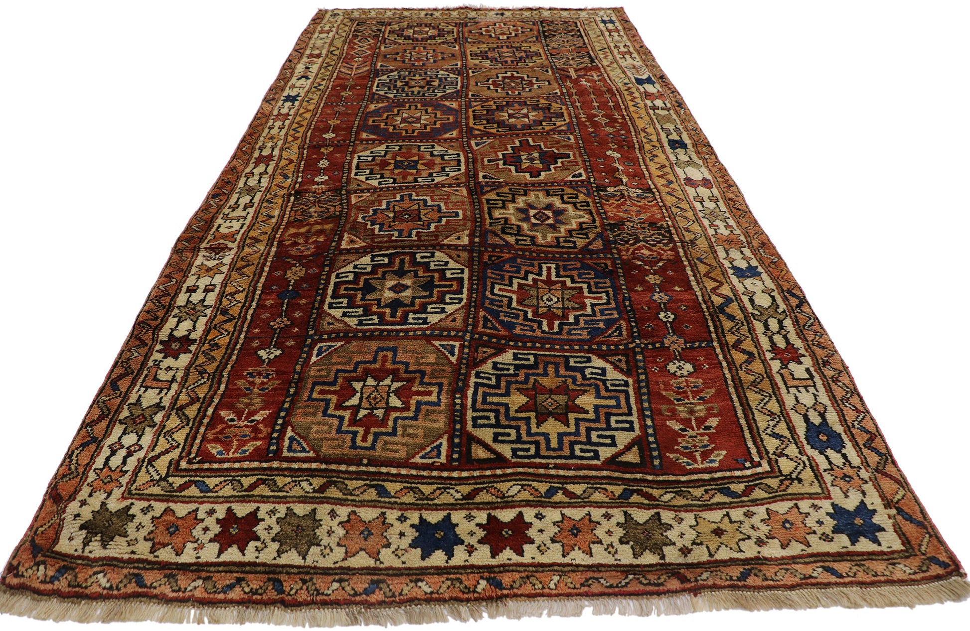 5 x 11 Antique Caucasian Azerbaijan Rug 60927