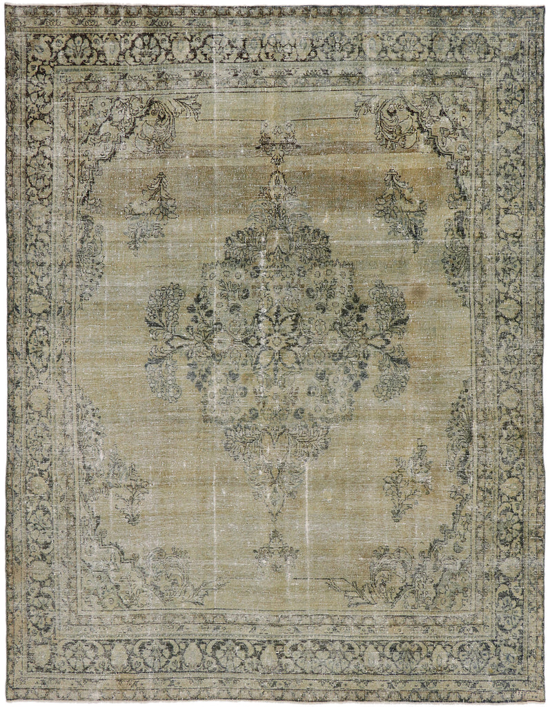 10 x 12 Distressed Antique Persian Mahal Rug 60929