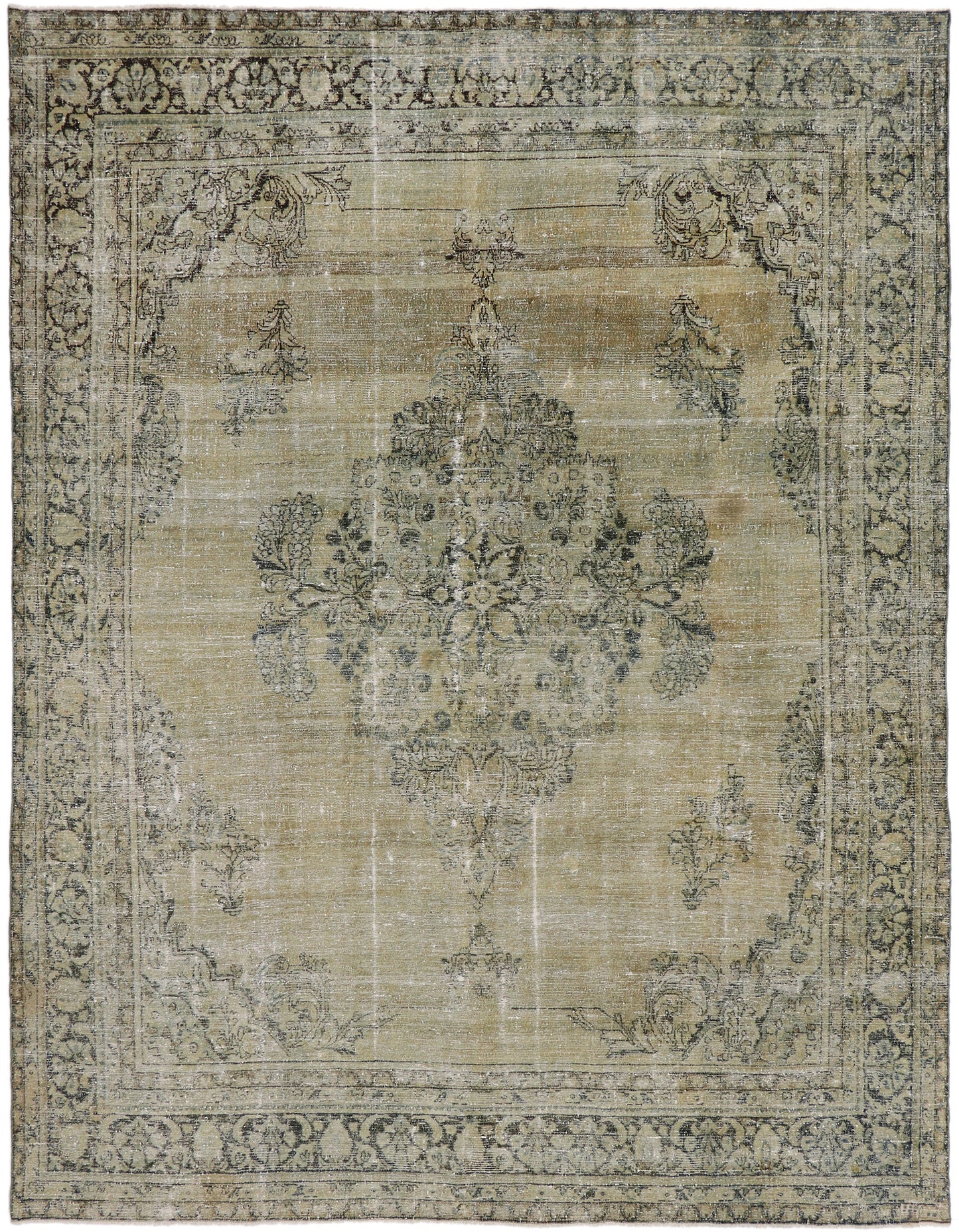 10 x 12 Distressed Antique Persian Mahal Rug 60929