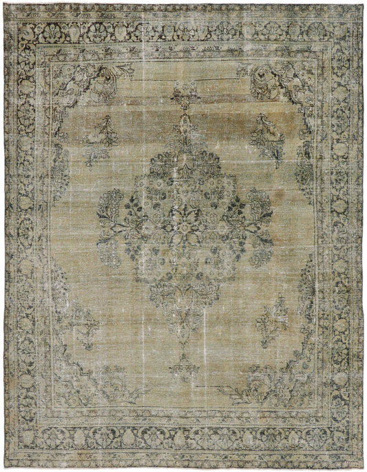 10 x 12 Distressed Antique Persian Mahal Rug 60929