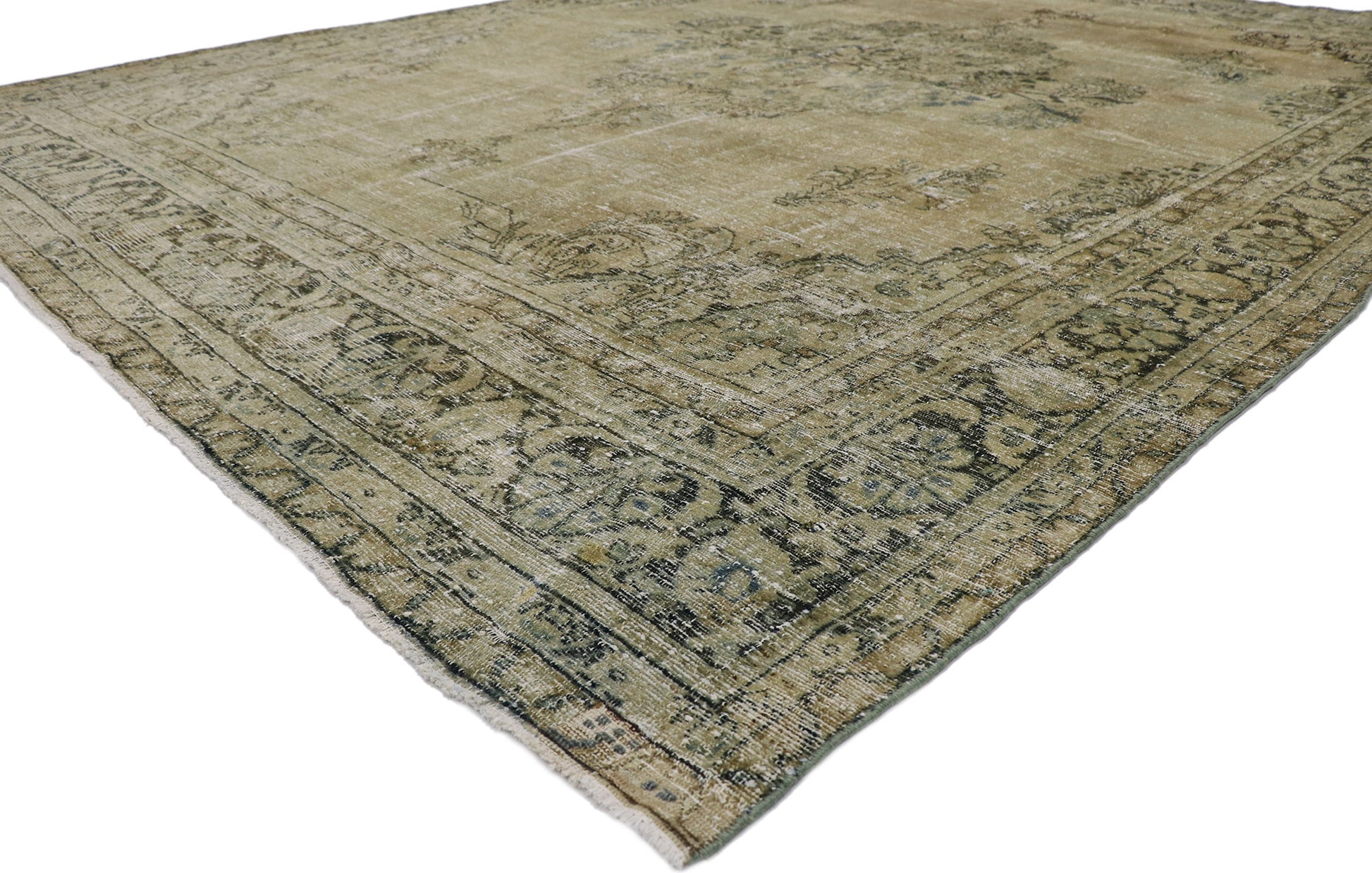 10 x 12 Distressed Antique Persian Mahal Rug 60929