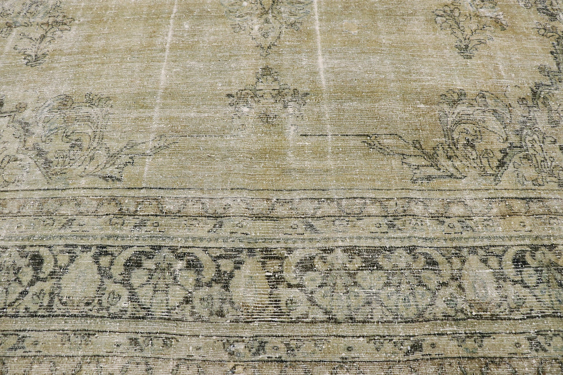 10 x 12 Distressed Antique Persian Mahal Rug 60929
