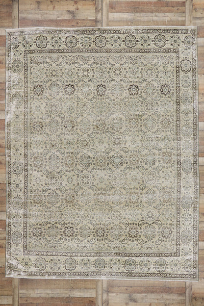 9 x 12 Distressed Antique Persian Mahal Rug 60930